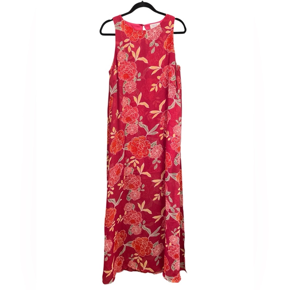 Peach Love Floral Pink Maxi Dress Sz M